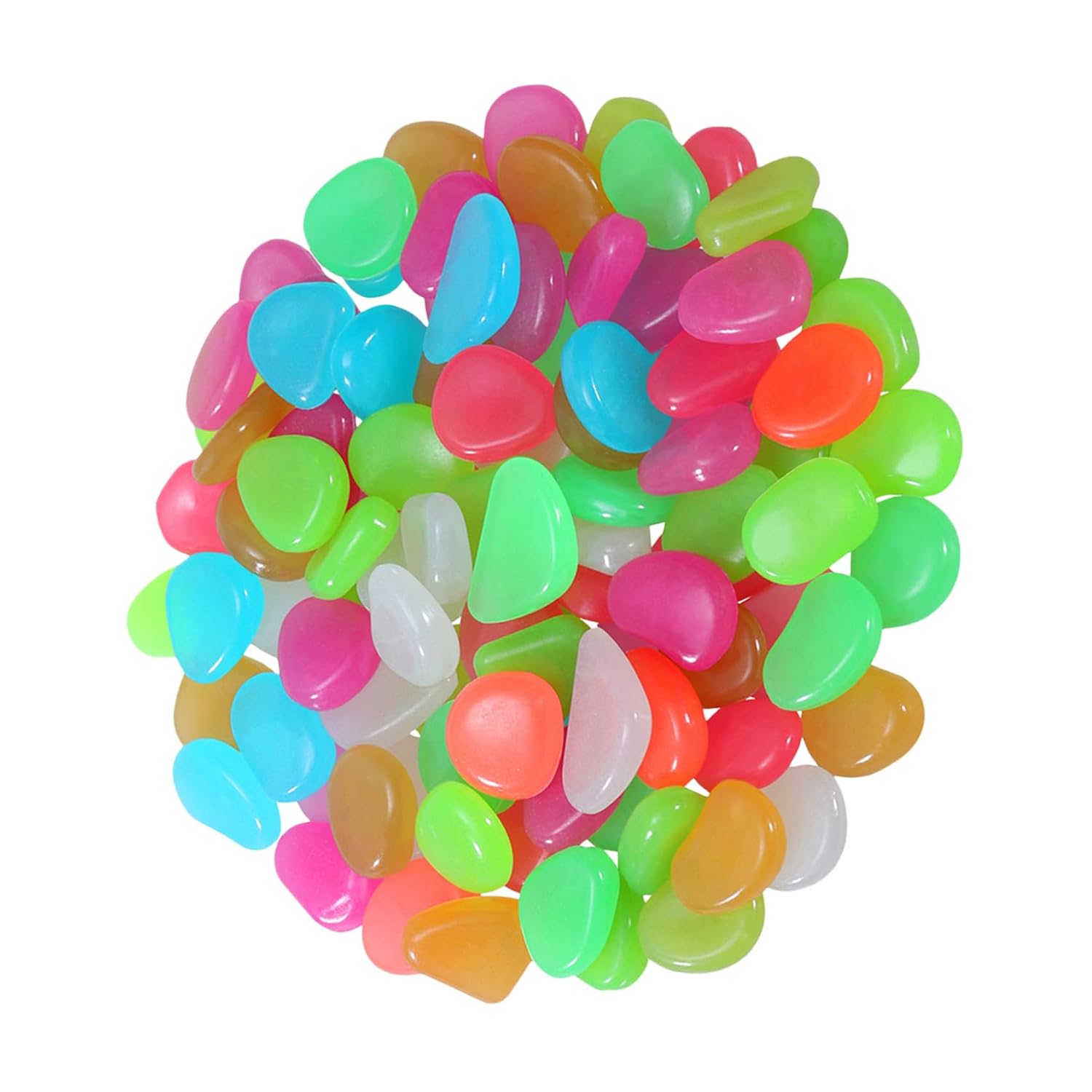 Glow in Dark Pebbles 500pcs Resin Decorative Stones for Pots