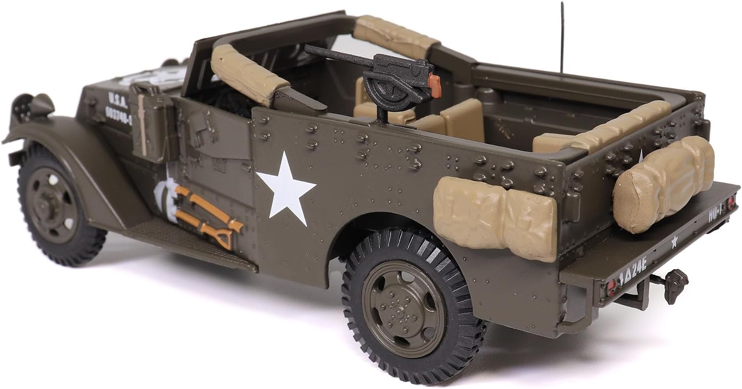 Motor city classics 1:43 Scale Military Diecast Collectible | White M3 Scout Car | Militaria Diecast Model 24213-43