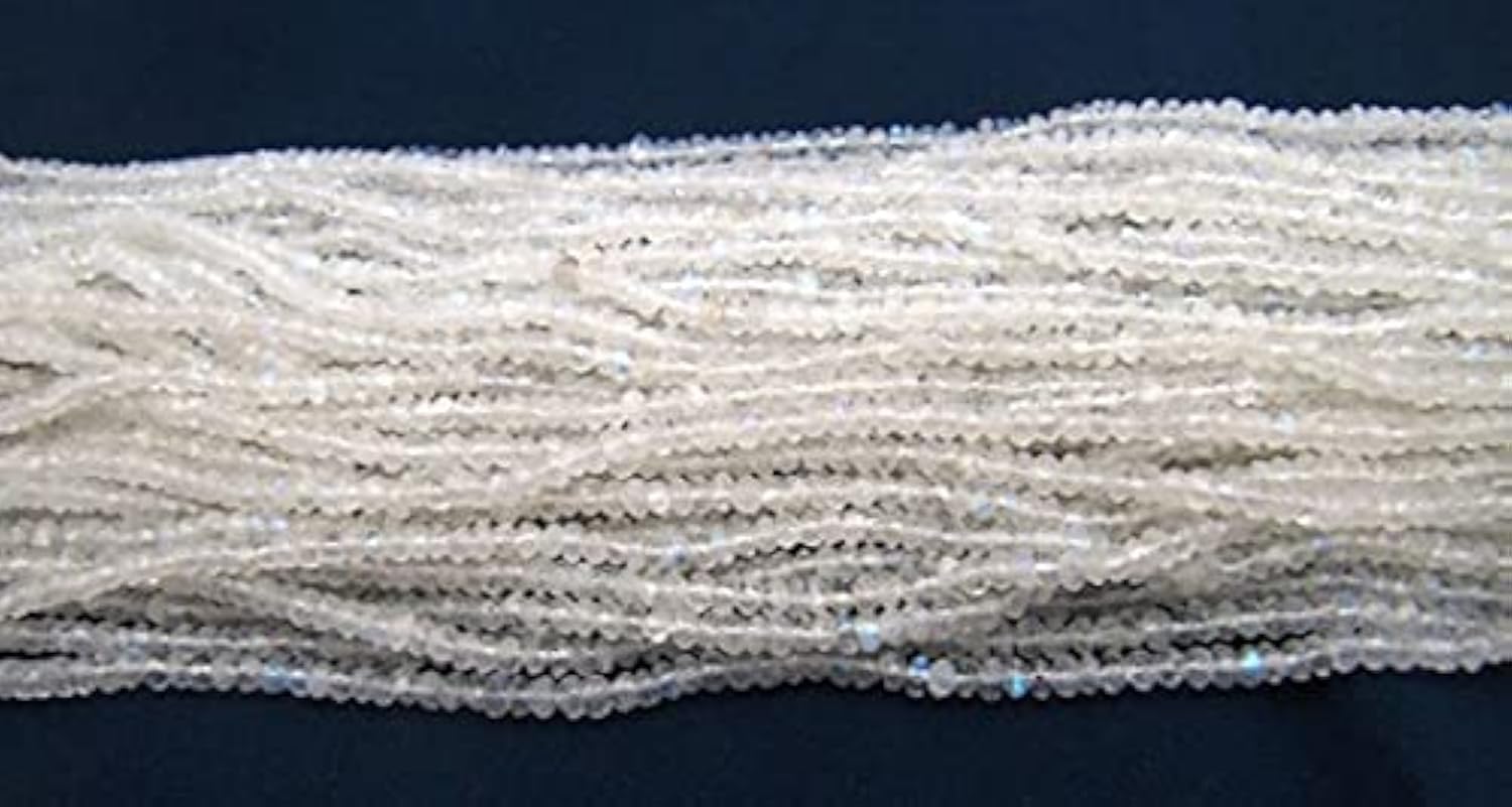 Perles pierre de lune arc en ciel LKBEADS rondelles facettées 3.5-4mm pour bijoux DIY
