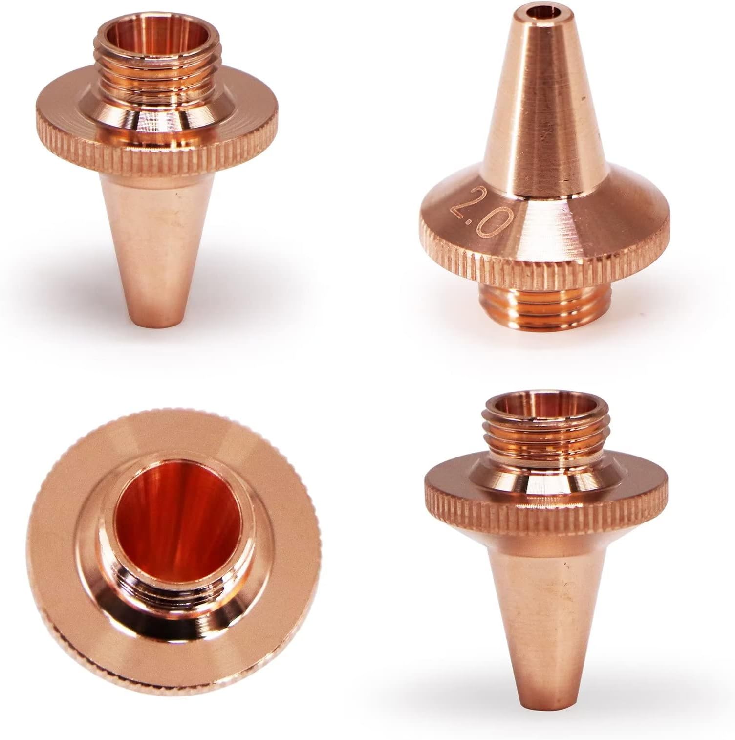 10PCS 3D Laser Nozzles M8 Dia.15mm H19mm Caliber 1.0-3.0 Thread M8 for Raytools 3D BT240S BM109