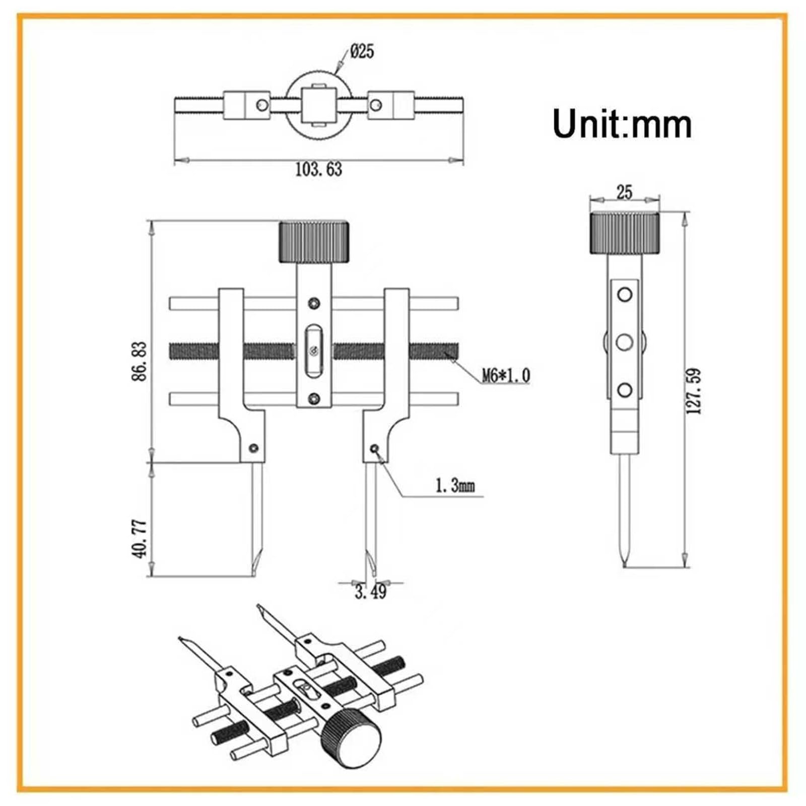 Herramienta universal de llave de anillo a presión, diseño de doble extremo de acero inoxidable, rango ajustable de 3,0 a 76,2 mm para instalación y extracción de equipos ópticos