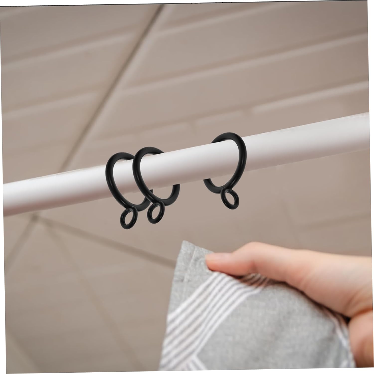 Cabilock 40pcs Curtain with Eyelet for Curtain Rods Easy to Install Drapery for Smooth Sliding Compatible Design for Elegant Window