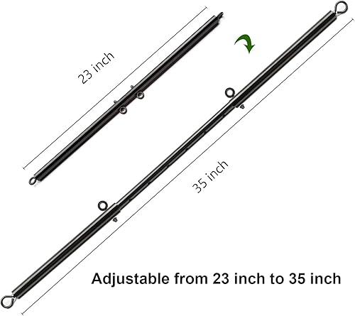 Miniatura 5 de 2 barras esparcidoras negras expandibles con 4 correas ajustables de piel roja, equipo de entrenamiento deportivo, equipo de acondicionamiento