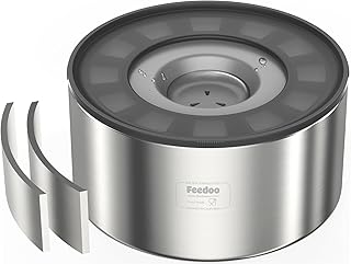 1Gallon No Spill Water Bowl for Dogs, Double-Wall Stainless Steel with Splash-Proof Paws Lid and Floating Disk, Non-Slip Base, Easy to Clean Slow Water Feeder for Large Medium Dogs