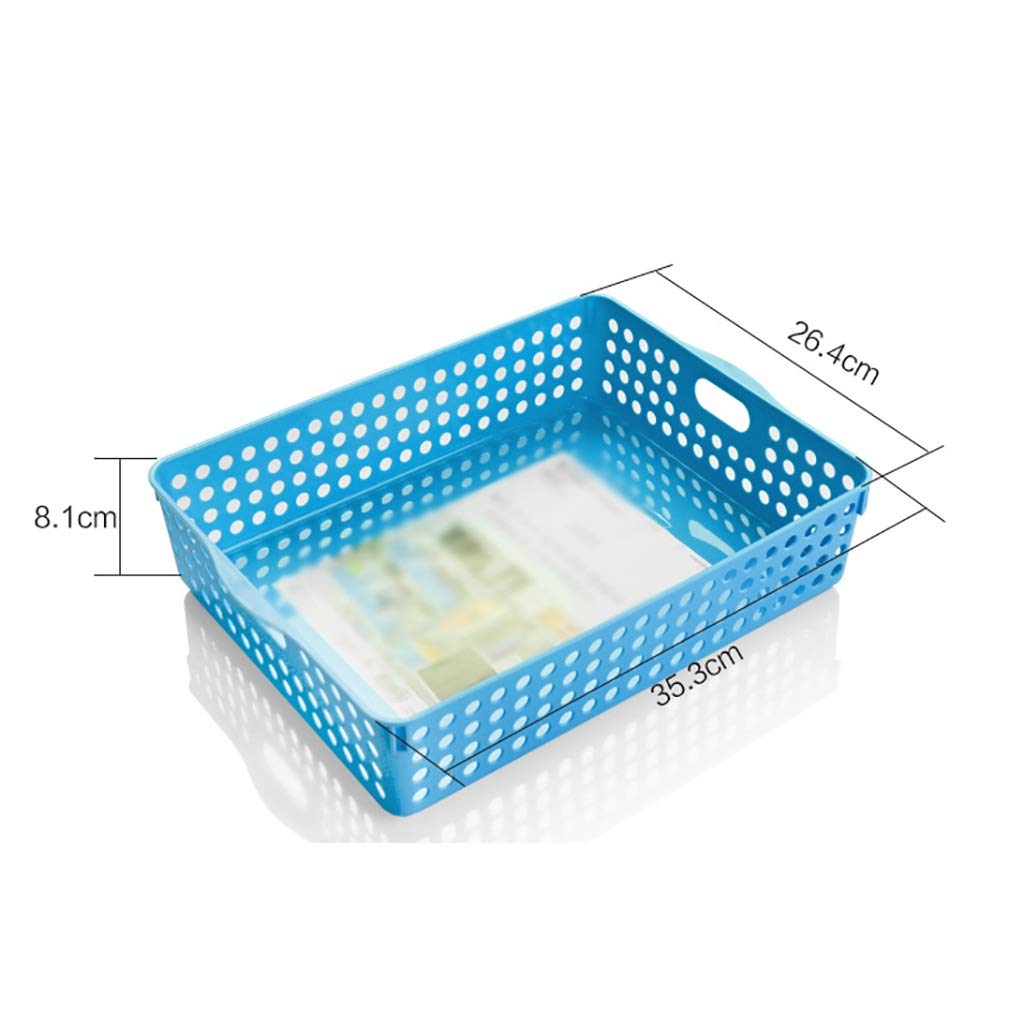 Caja de Almacenamiento de Escritorio Caja de Almacenamiento Hueca Multicolor Caja de Almacenamiento de plástico para Archivos de Oficina A4 multifunción para el hogar (B)