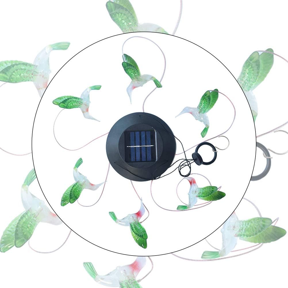 OFNMY Wind Chimes, Solar String Lights, Hummingbird Solar Mobile Wind Chimes with Color-Changing LED Hanging Lamp Windchime Light Bird Wind Chimes for Outdoor Indoor Home Yard Garden Decoration