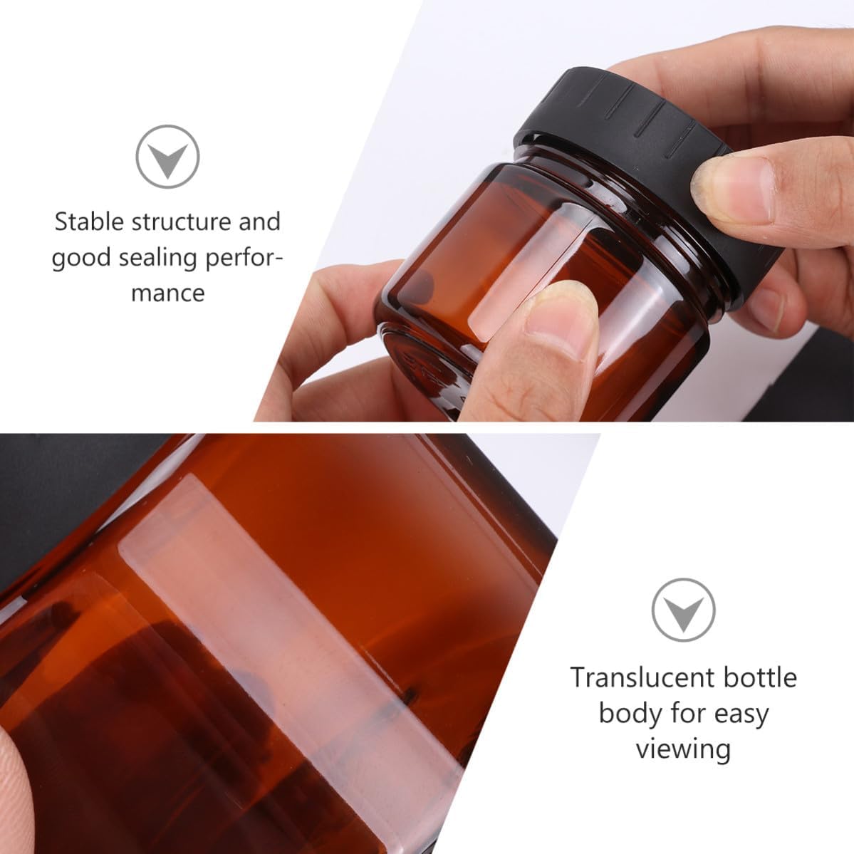 6pcs Leak-proof Cosmetic Cream Containers 100ml Portable Makeup Cream Bottles Made of Sturdy Pet and Pp for Travel and Home Use