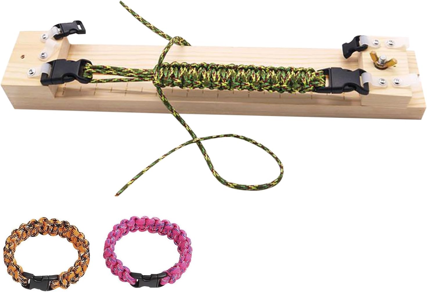 Paracord Jig - Paracord Bracelet String Holder | Heavy-Duty Tool with Non-Slip Base for Crafts Jewelry Keychain Friendship Home