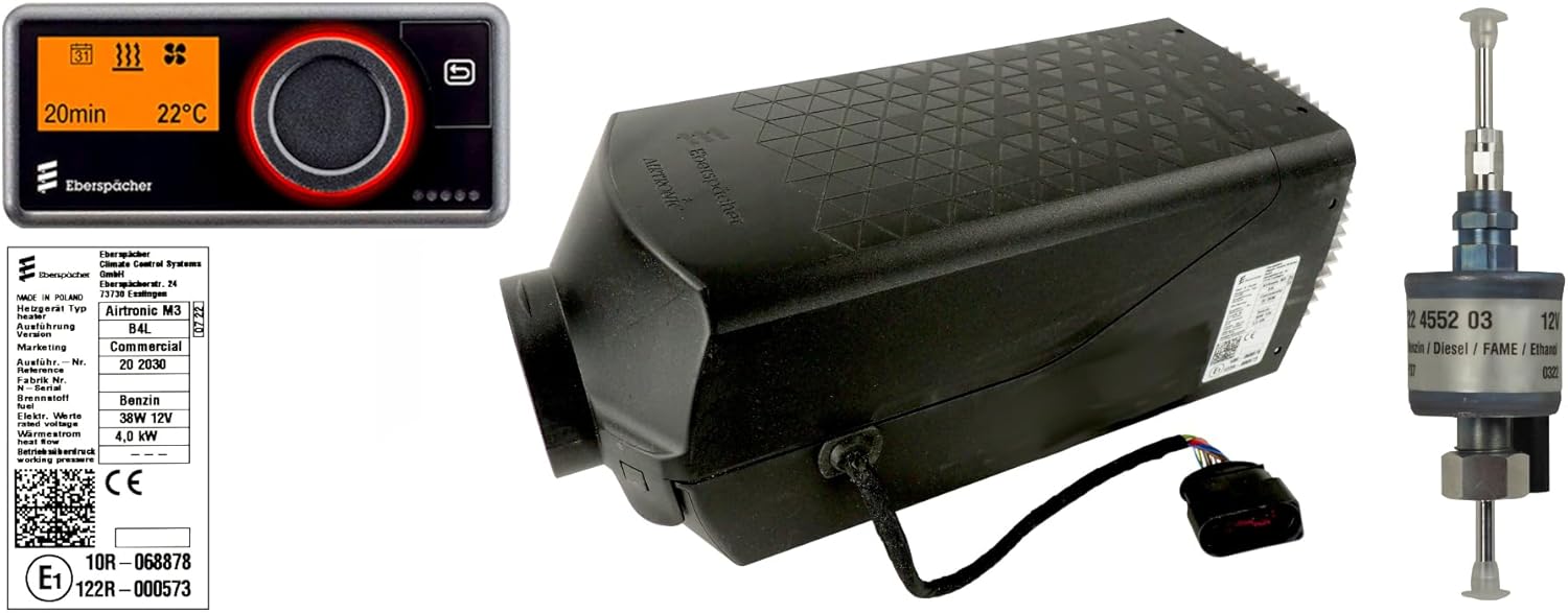 Espar Airtronic M3 B4L (Gasoline) 12V Heater Kit Upgraded Version of the M2 B4L