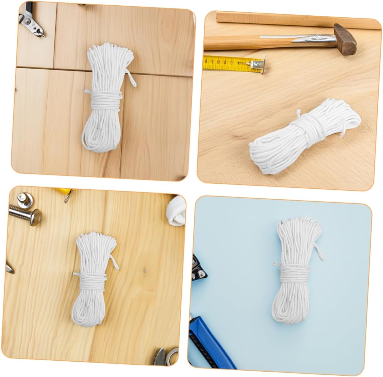 2Rolls Heavy Duty Nylon Rope Braided Utility Cord for Camping Fishing and Clothesline Versatile Outdoor Activities Stylish and Strong Design