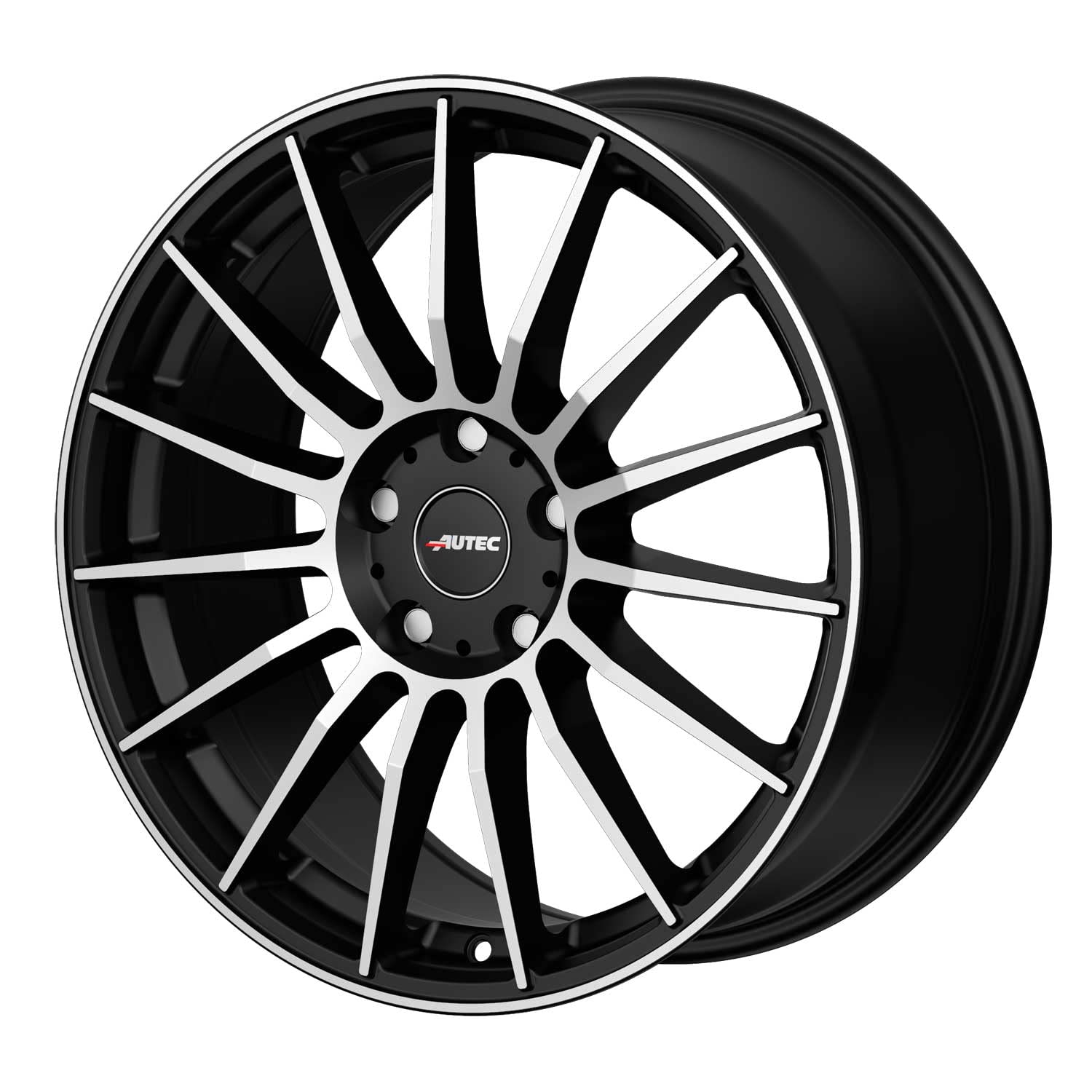 4x AUTEC Felgen Alufelgen LAMERA 8.0x19 ET30 5x112 Schwarz matt poliert kompatibel mit Skoda Kodiaq Octavia Karoq Enyaq Superb Yeti