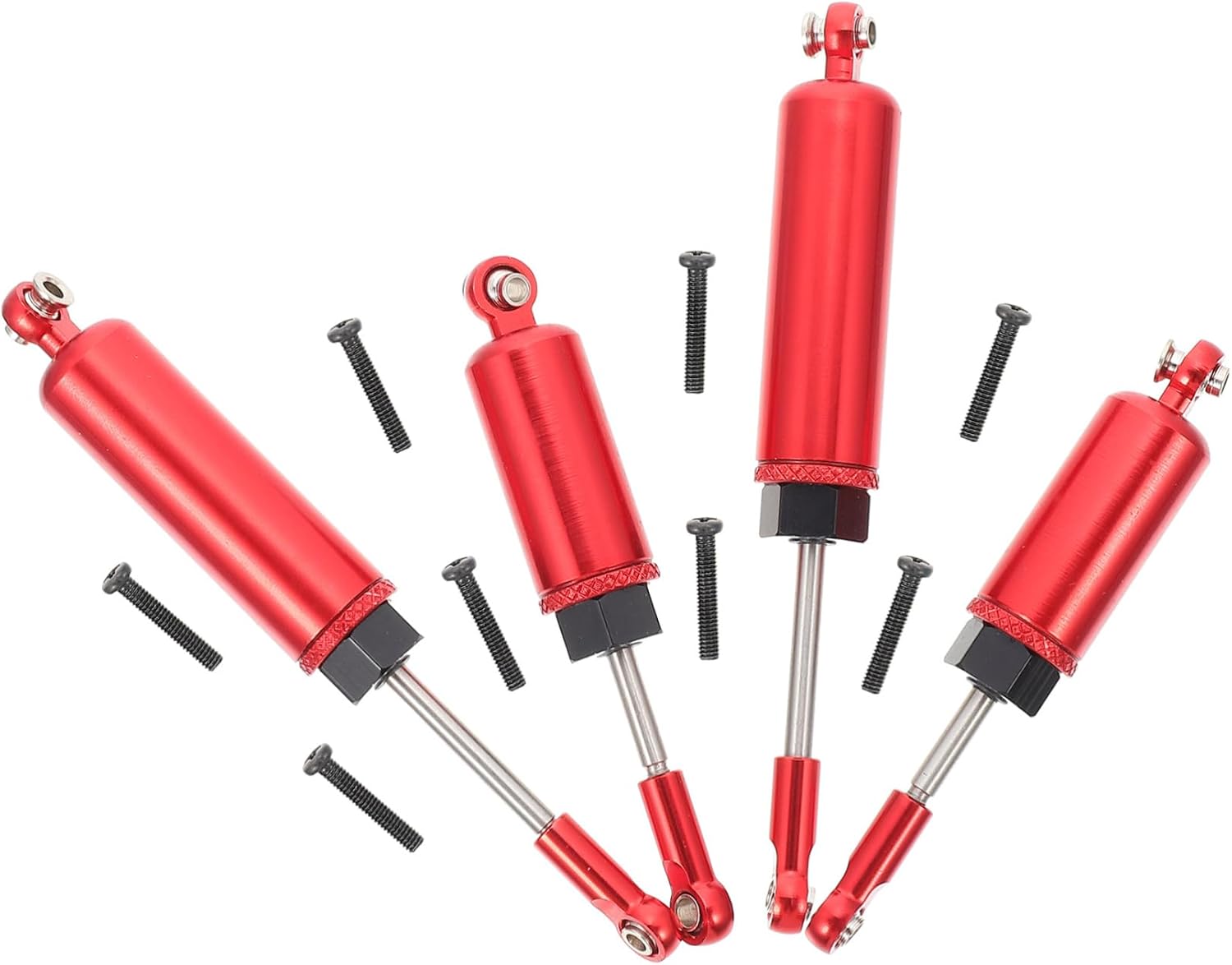 4pcs Automotive Replacement Shocks Alloy Car Model Front Rear Shocks Absorber Rc Car Damper