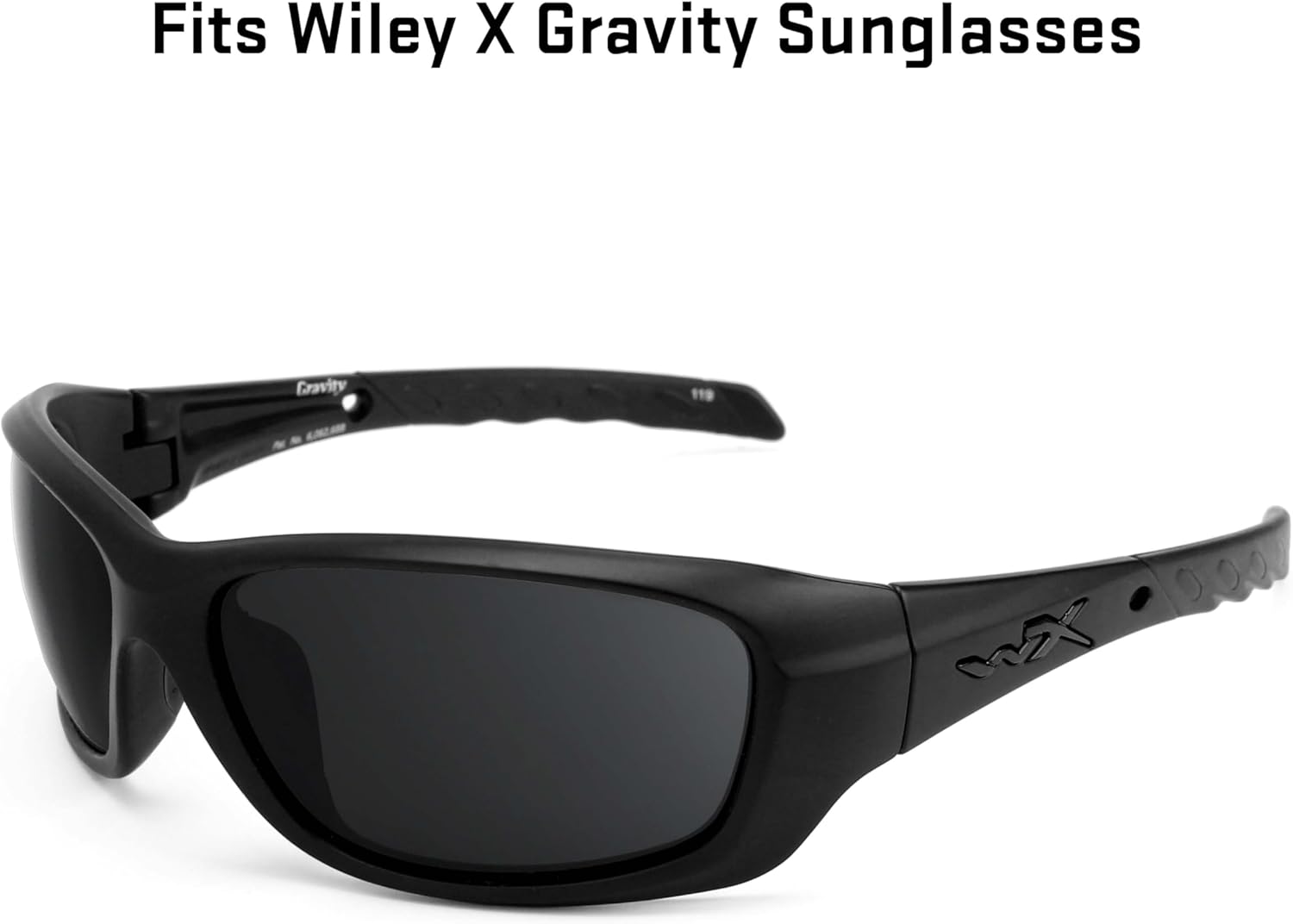 Revant Replacement Lenses for Wiley X Gravity Sunglasses - Non-Polarized Stealth Black