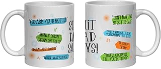 Funny Dad Sayings Mug | Father's Day Mug with Funny Dad Quotes | Famous Parenting Quotes | Coffee Mug for Dad | Dad's Brew Father's Day Mug