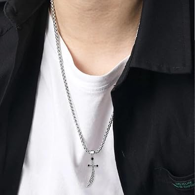 Zulfiqar Sword Necklace 925 Sterling Silver Zulfiqar Necklace for Men Jewelry Gifts for Men