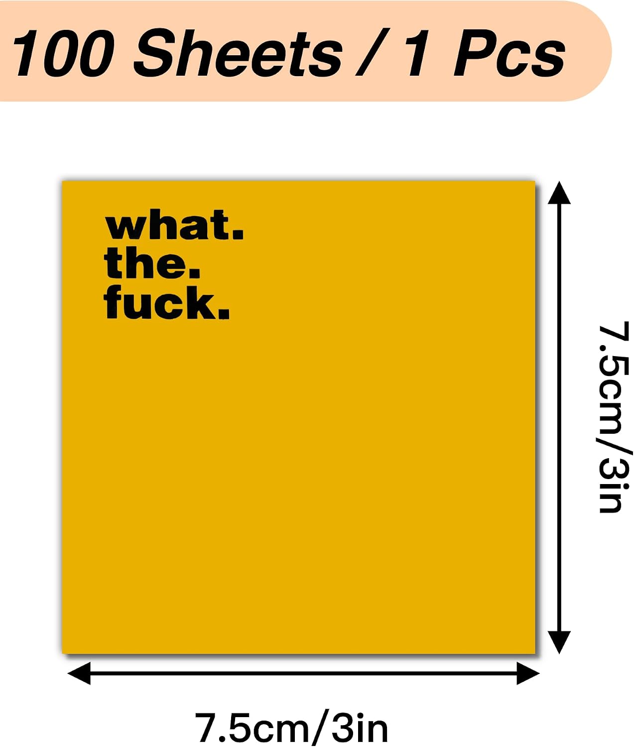 Funny Sticky Note What The F*ck Sticky Notepad, Oh, for F*ck's Sake Novelty Notepads, Funny Post it Notes, Office Desk Accessory Gifts, 400pcs Funny Stickers (What Fuck) image 2