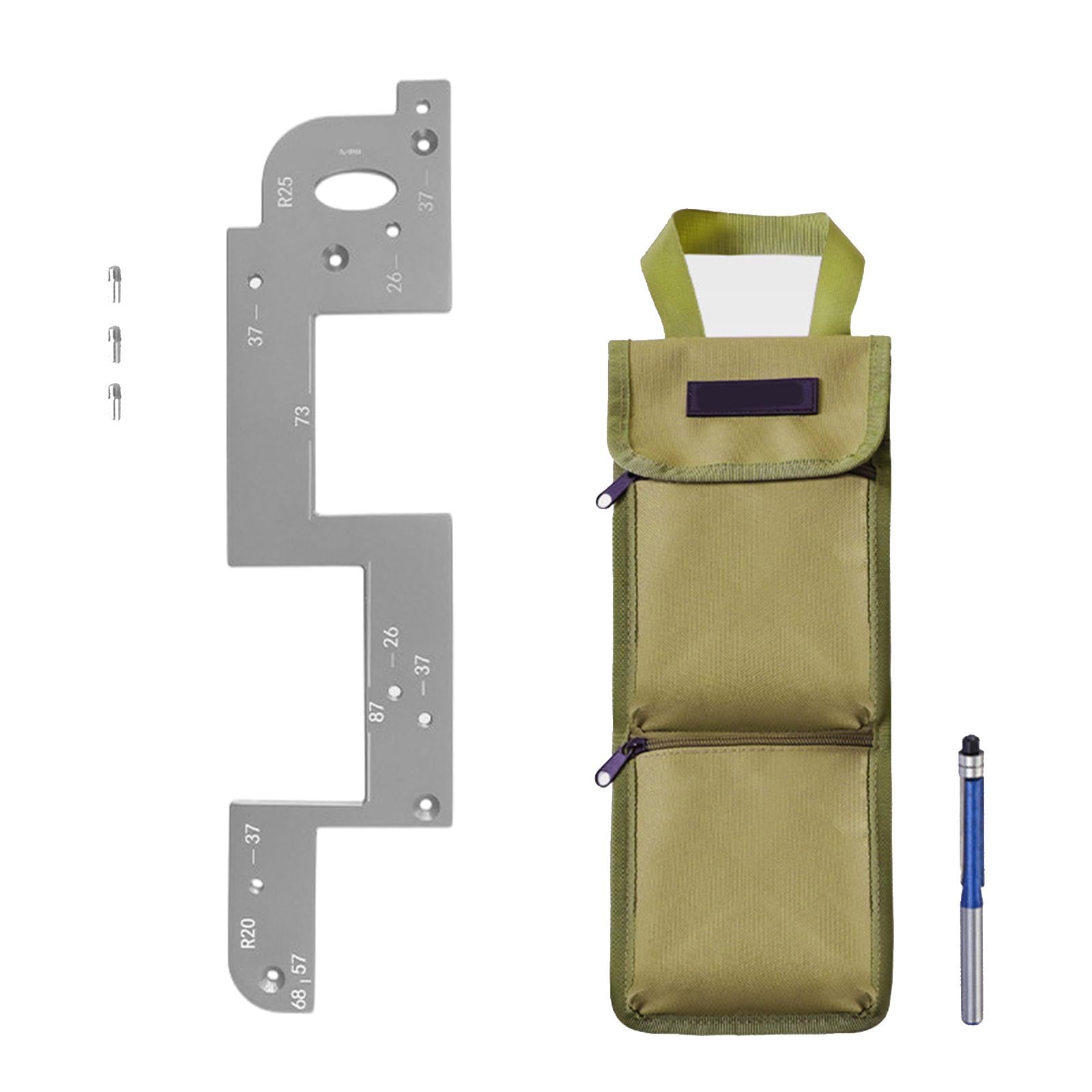 Hdoytxxm Grey Efficiency Aluminum Alloy Slotting Template Jigs Cutting Tool Suitable For Furniture Cabinet Handle Grooves Slotting Mold