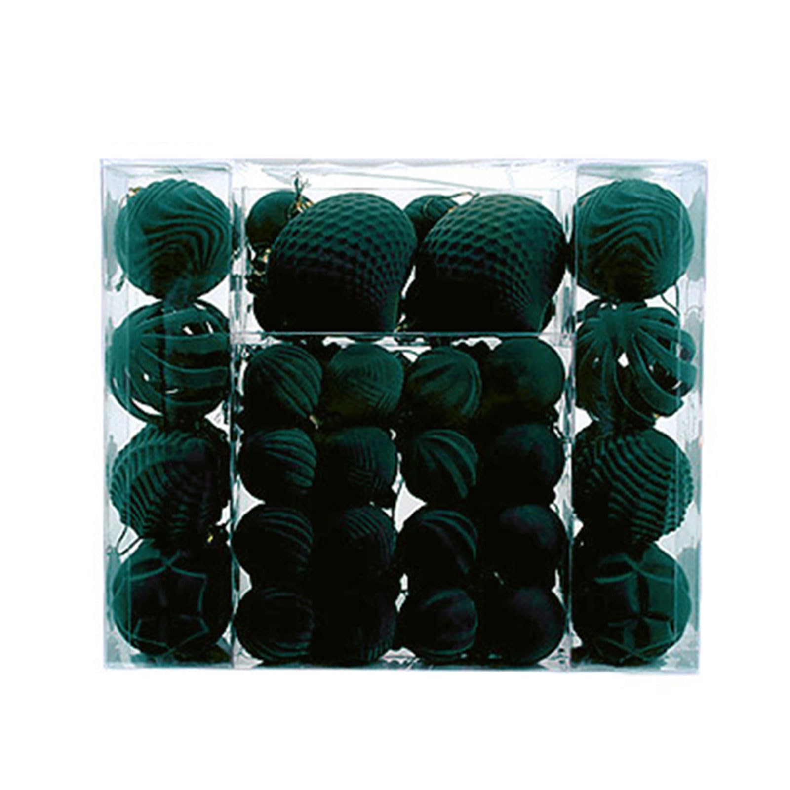 Tsophreniq 48Pcs Christmas Baubles Velvety Ball Hanging Ornament for Tree Wreath Decoration Holiday Party Centerpieces Ball Decorations