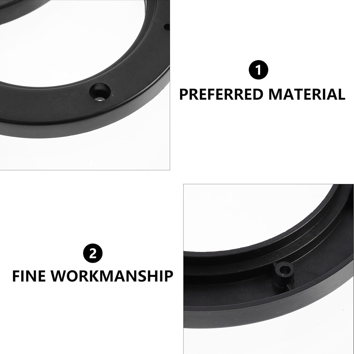 BESPORTBLE Car Speaker Spacers 4 Pairs 6.29 in Speaker Adapter Ring Car Audio Adapter Ring for Existing Mounting Points No Cutting or Drilling for Cars Trucks Rvs Boats