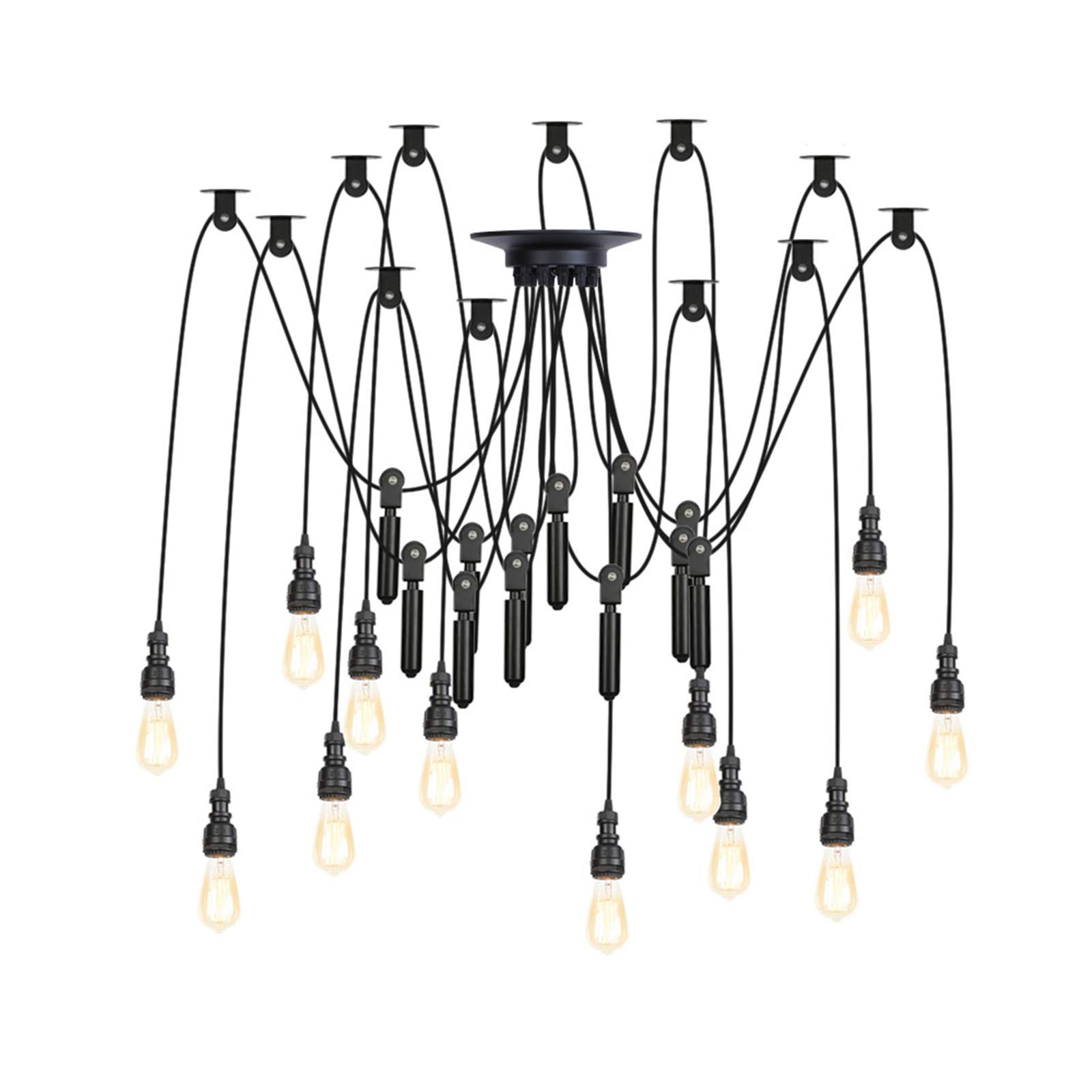 Luminaire suspendu pour salle à manger et cuisine lustre rustique 12 lampes