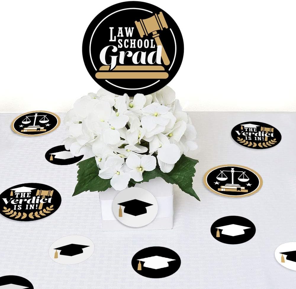 Big Dot of Happiness Law School Grad - Future Lawyer Graduation Party Giant Circle Confetti - Party Decorations - Large Confetti 27 Count