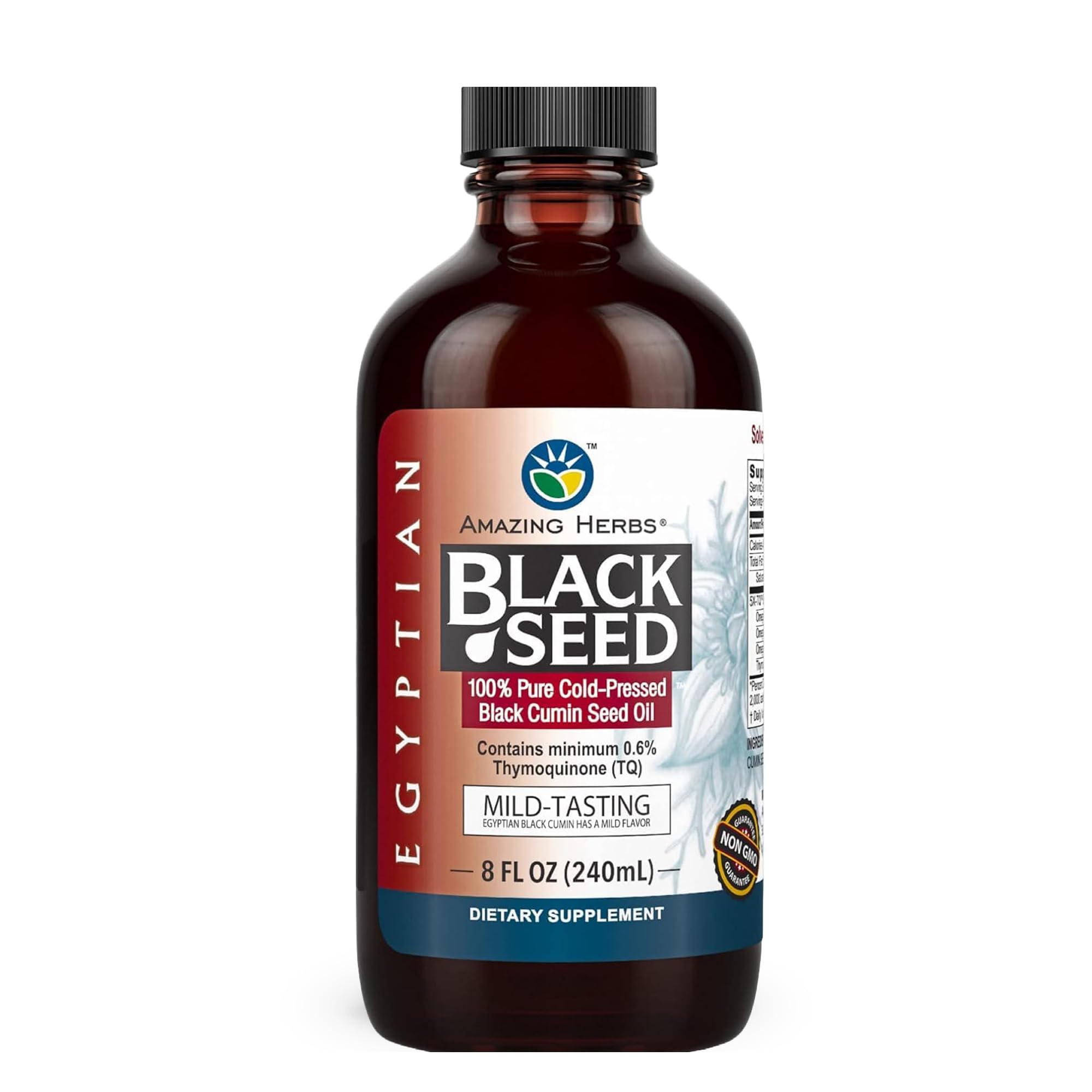 Amazing Herbs Premium Black Seed Oil Liquid - 16 Fl Oz Glass Bottle — Amazon image 14