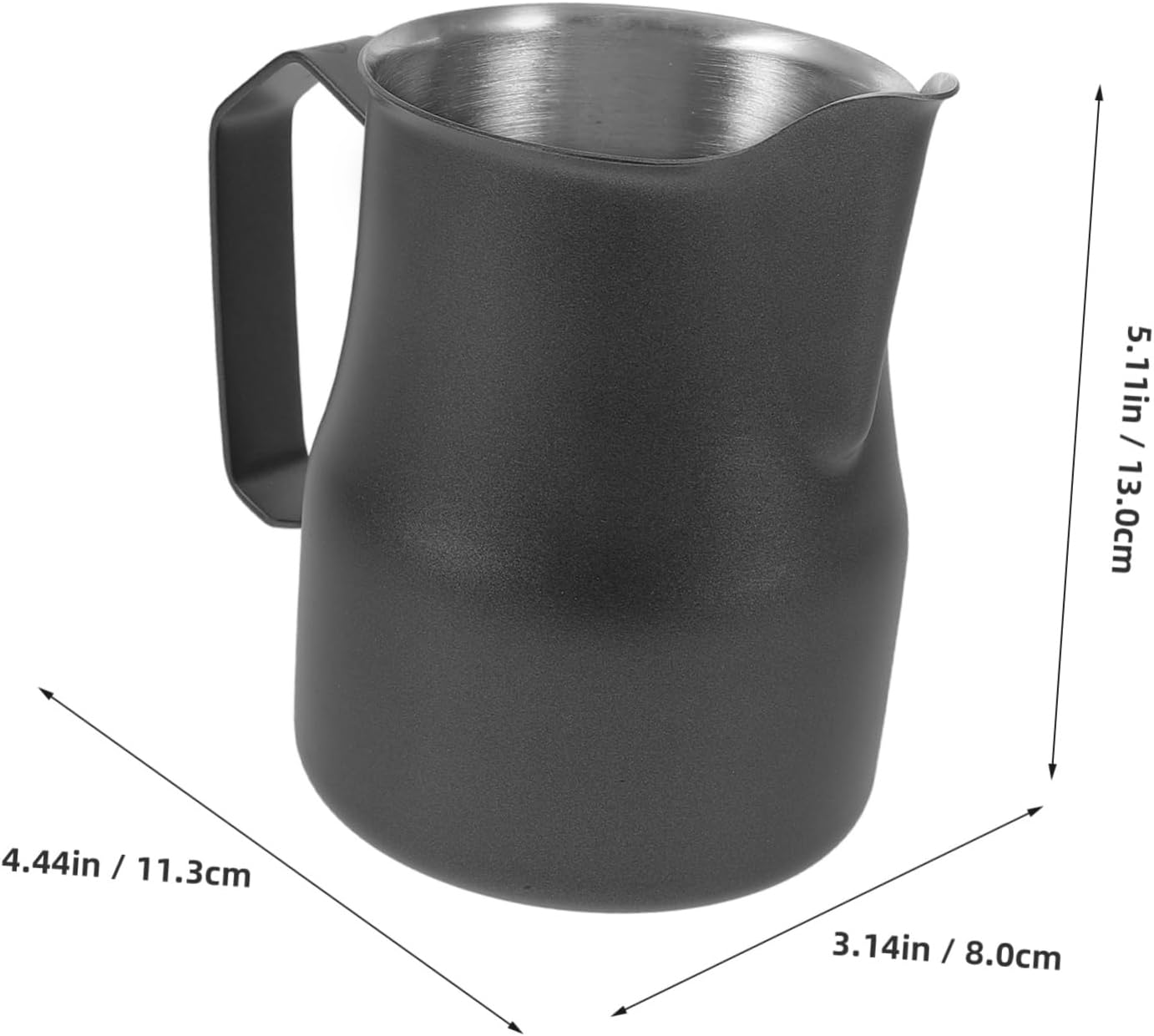 TEHAUX Stainless Steel Milk Frothing Pitcher with Embossed Design Latte Art Jug for Espresso Machines for Cappuccinos and Coffee Drinks Easy Control Spout for Intricate