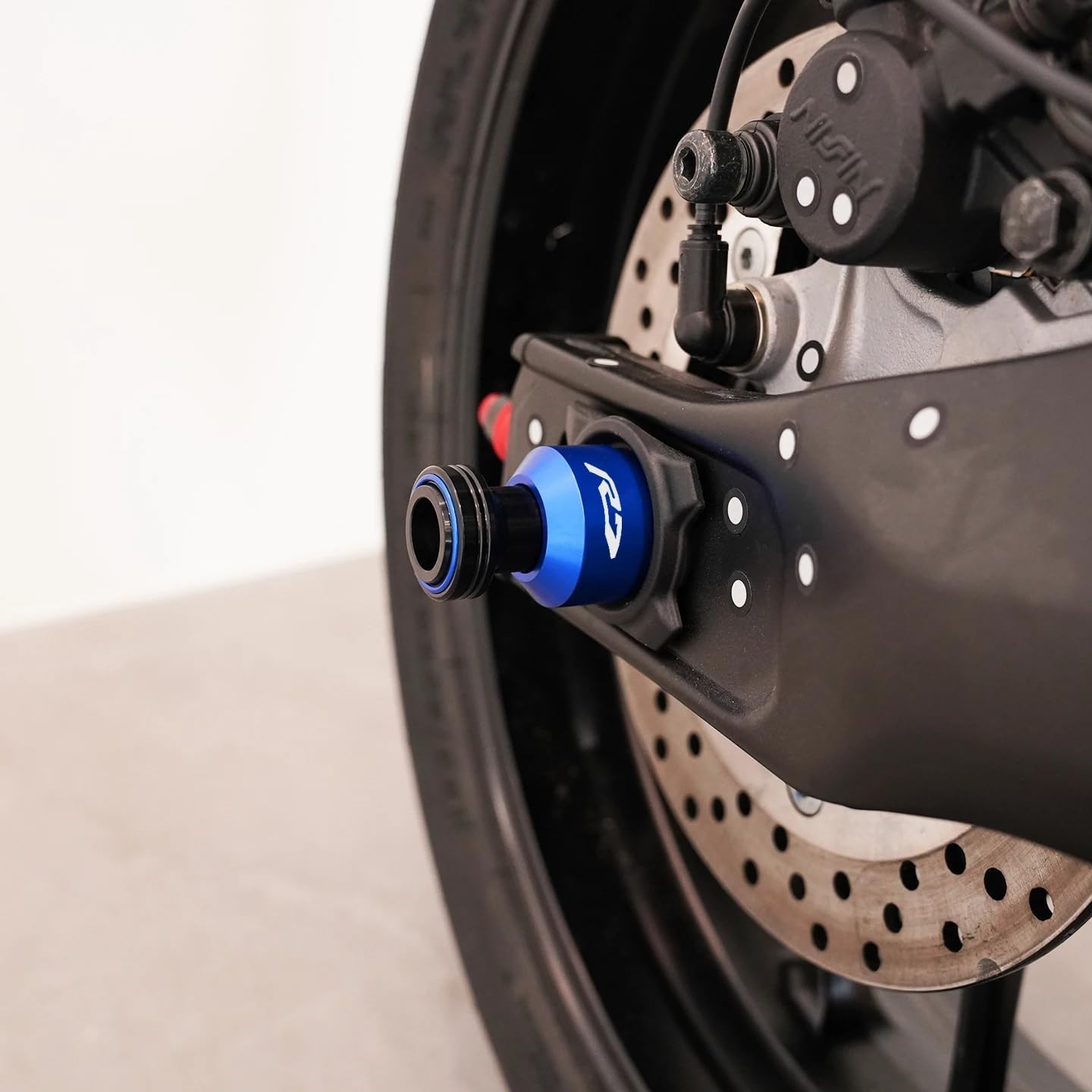 MOWOK Fit For YAMAHA R7 YZF-R7 YZFR7 2021 2022 2023 2024 2025 2026 CNC Motorcycle Rear Wheel Axle Crash Protector Frame sliders Guard Swingarm Stand Screws Swing arm Spools Sliders (Black)