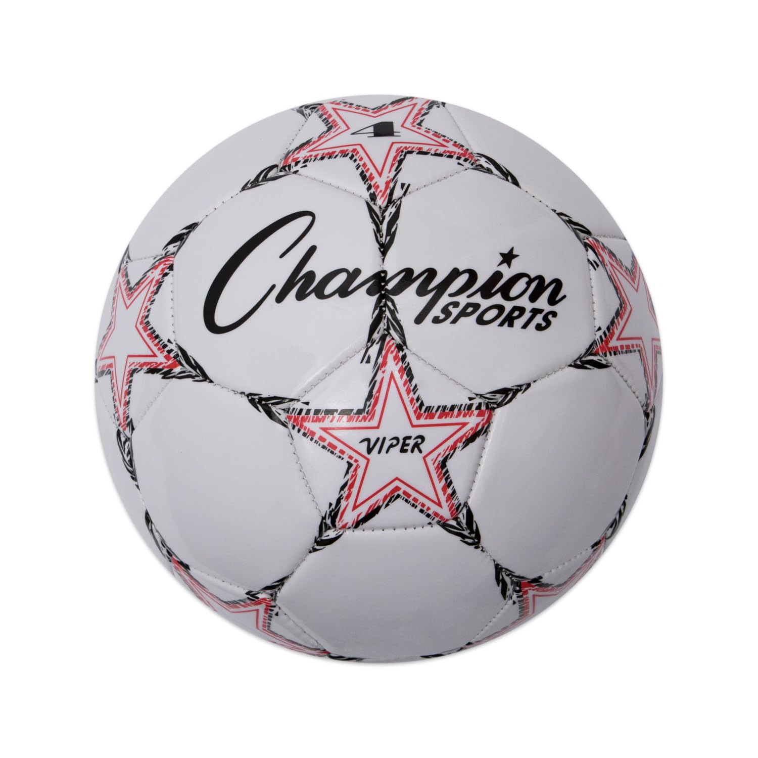 Champion Sports Viper Soccer Ball – Sizes 3, 4, 5 – Soft Touch TPU Cover, Durable Butyl Bladder, Youth & Adult Training Ball for Indoor & Outdoor Play, Multi-Color Design
