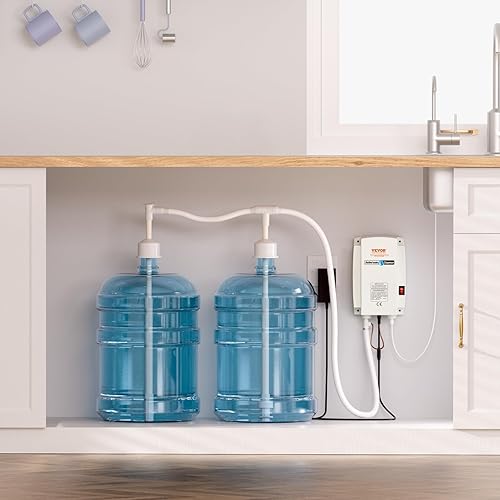 Miniatura 9 de VEVOR Sistema de bomba dispensador de agua embotellada, sistema de dispensación de 2 x 5 galones, dispensador eléctrico automático de agua, bomba de