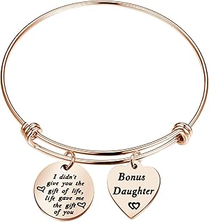 Stepdaughter Rose Flower Bracelet Step Daughter Jewelry Daughter in Law Bracelet I Didn't Give You The of Life Gave Me Bracelet Stepdaughter Bracelet