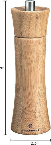 Vista 8 de Zassenhaus Molino de pimienta de cerámica de madera de olivo "Frankfurt" Oliva (Olive wood)