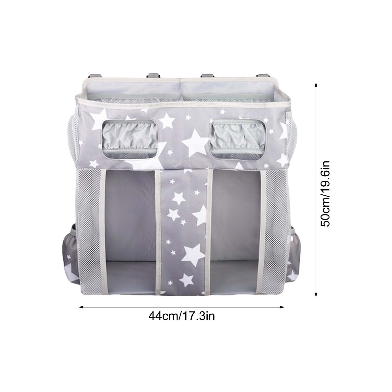 Organisateur De Chevet Poches Biberon Sac Lingettes Bavoir | Grand Sac Organisateur De Lit Bébé En Oxford Empilable Suspendu Rangement Nurserie Bébé Chevet Garçons Filles