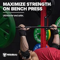 Vista 3 de Coderas para levantamiento de pesas (1 par) - Coderas elásticas de 50 pulgadas para levantamiento de pesas - Soporte de codo para press de banca