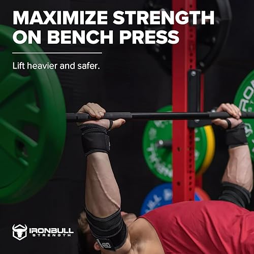 Miniatura 3 de Coderas para levantamiento de pesas (1 par) - Coderas elásticas de 50 pulgadas para levantamiento de pesas - Soporte de codo para press de banca