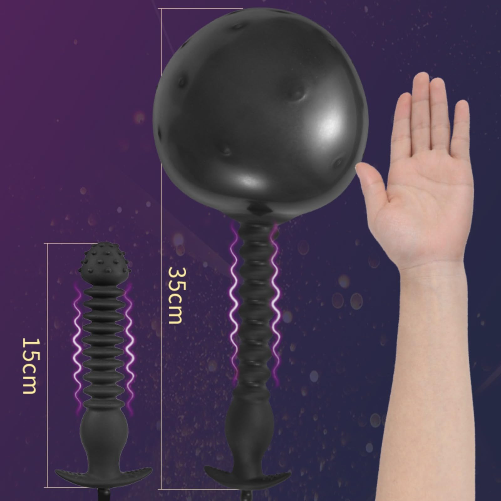 Vibreur Gros Plug Anal Gonflable Gode Prostate Énorme Perle De Fesses Extenseur Fist Masturbateur Sex Toy (Type-4, Chine)