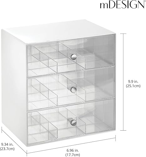 Miniatura 4 de mDesign - Organizador de cocina de plástico, 3 cajones, 27 secciones