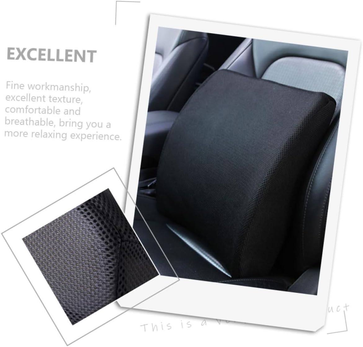 Car Lumbar Support Pillow Memory Foam Cushion for Back Pain Relief Office and Vehicle Comfortable Lower Back Support for Driving and Working