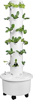 ALTO GARDEN GX Hydroponic Tower | Vertical Planter Tower | Hydroponics Growing System Kit | Food Grade with 24 Net Pots (Without Lights)
