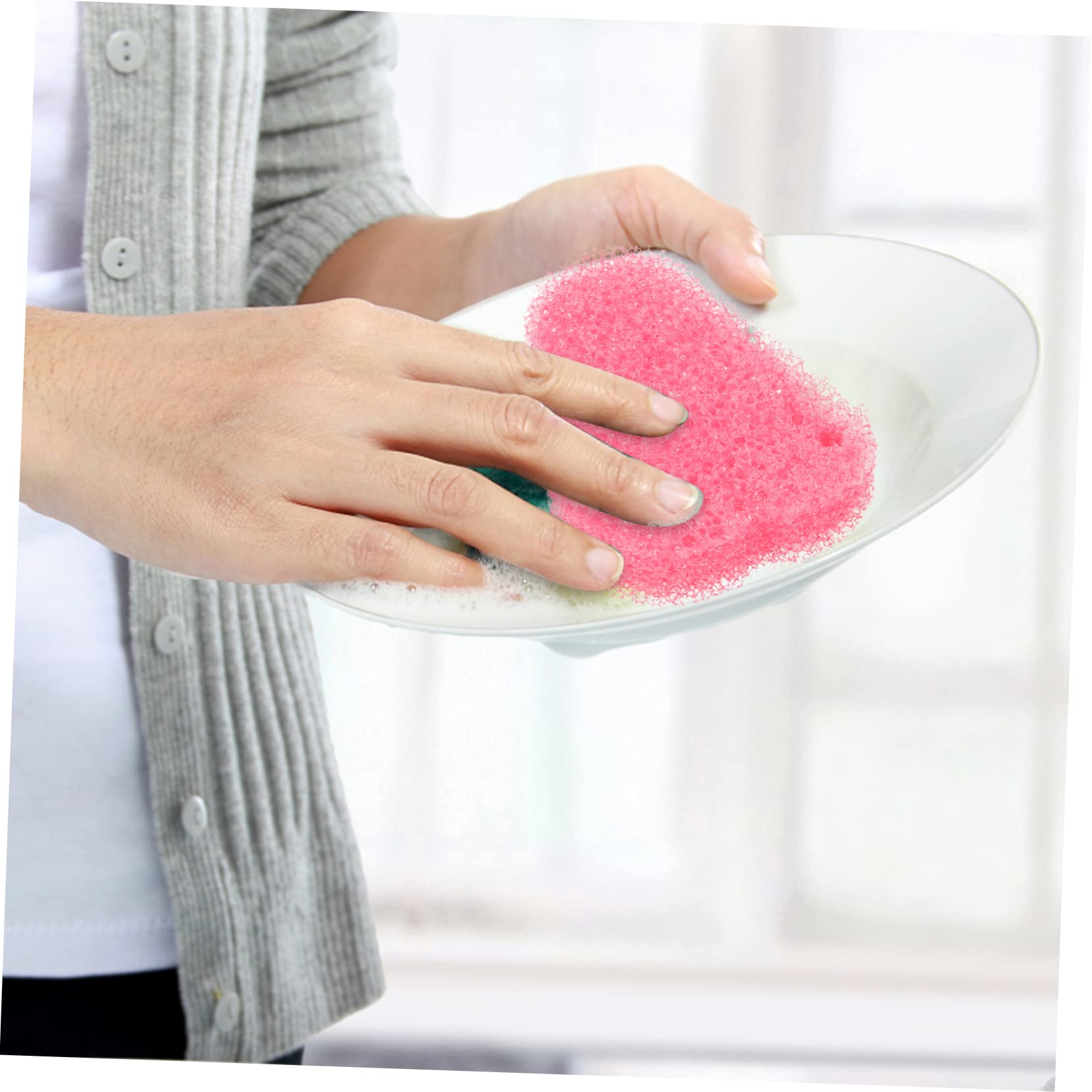 Schwämme, 4Pcs Küche Reinigung Pan Schwamm Gericht Waschen Wäscher Schüssel Waschbecken Pinsel for