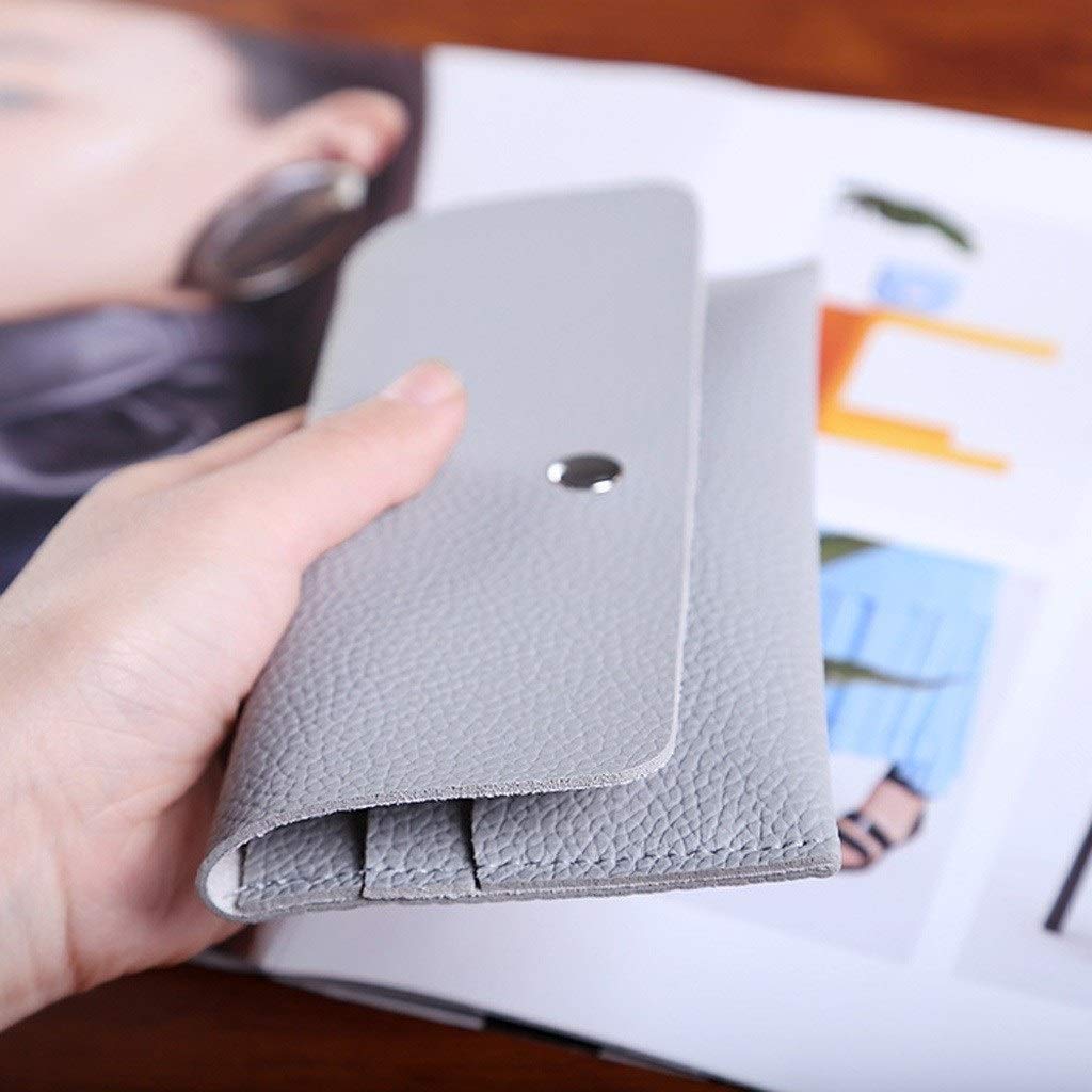 FMURY - Cartera de cuero suave de calidad para mujer (19,5 x 9,7 x 2 cm)