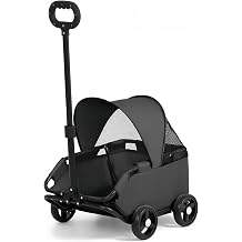 Dog Stroller, Small, Pet Buggy, 360  Rotation Lever, Foldable, 4 Wheels, Ultra Lightweight, Compatible with Multiple Heads, Sealed Type, Outdoor, Car Use, Compact Storage, For Small and Medium