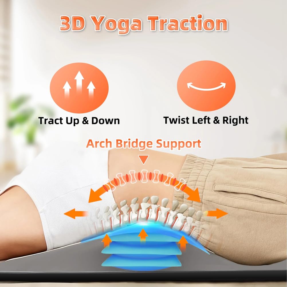 Colchón de Masaje de Calentamiento y vibración, cojín de Masaje Completo Sistema de Masaje Triple SPA Shiatsu, Vibración, Termoterapia para aliviar el Dolor