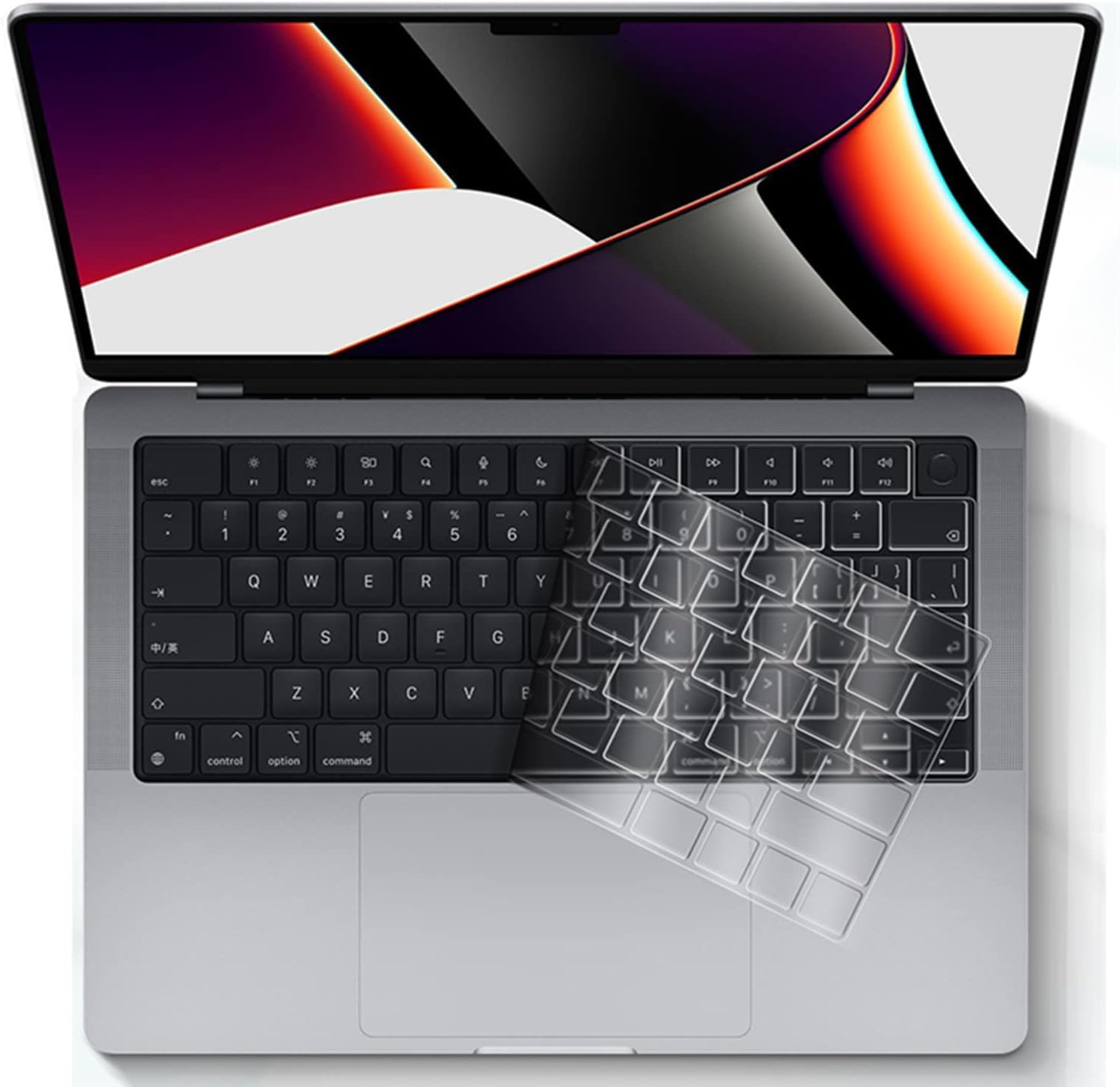Se7enline Compatible with Macbook Keyboard Cover Skin for Mac Neo & Air 13/15 & Pro 14/16 inch (M5 M4 M3 M2 M1 A18 Pro) 2026/2025/2024/2023/2022/2021 Silicone Waterproof Dustproof EU Layout,Black — view 86