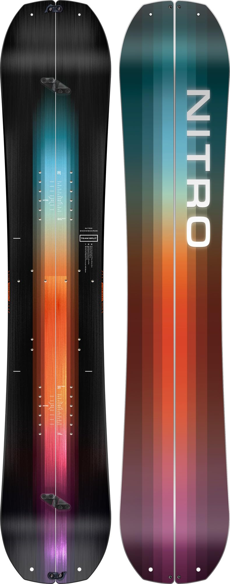 Nitro Snowboards Team Split BRD '25, Directional Twin Splitboard, Trüe Camber, All-Terrain, Dual Degressive Sidecut, Progressive Width & SplitGrip Core Profile, 159