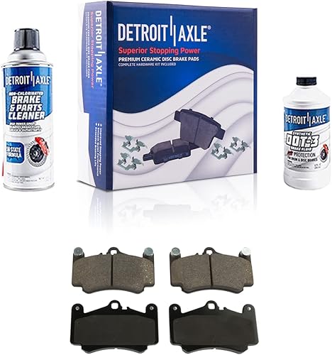 Miniatura 57 de Detroit Axle - Pastillas de freno para Chevy Trailblazer GMC Envoy Pastillas de freno de cerámica w/Hardware Buick Rainier Isuzu Ascender Olds