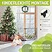 BOMI Kinderschutzgitter Kamin Milo bis 525 cm | XXL Tür: 75 cm Ofengitter | Kinderschutz Kamingitter ohne Bohren | Kaminabsperrung Gitter | Ofen Schutz für Kinder freistehend | Kaminschutzgitter Baby