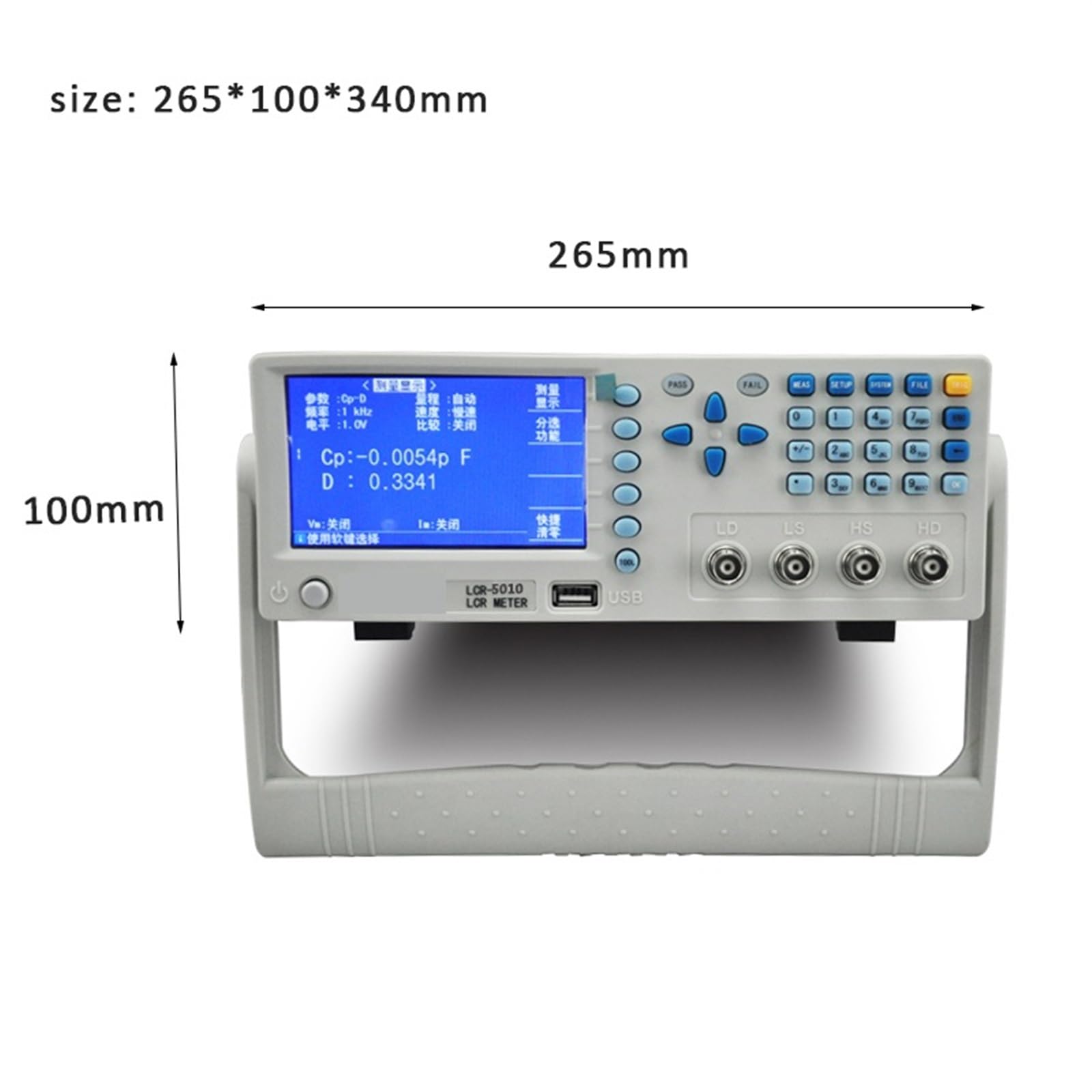 Multimetr cyfrowy, LCR5030 Wyświetlacz LCD Wysoka precyzja 5-bitowa rozdzielczość testu Tester impedancji Ławka LCR Cyfrowy mostek 30 kHz Miernik LCR Wszechstronne możliwości pomiarowe