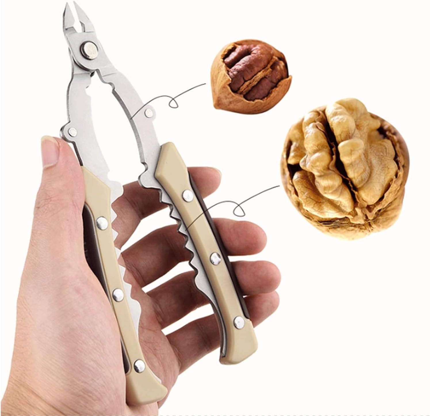 KRILLIQ Nutcracker Household Walnut Peeling Tool Nutcracker Crab and Lobster Tools Seafood Cracker Pliers Set for Crumbled Hard Shell Food for Nut Shelling