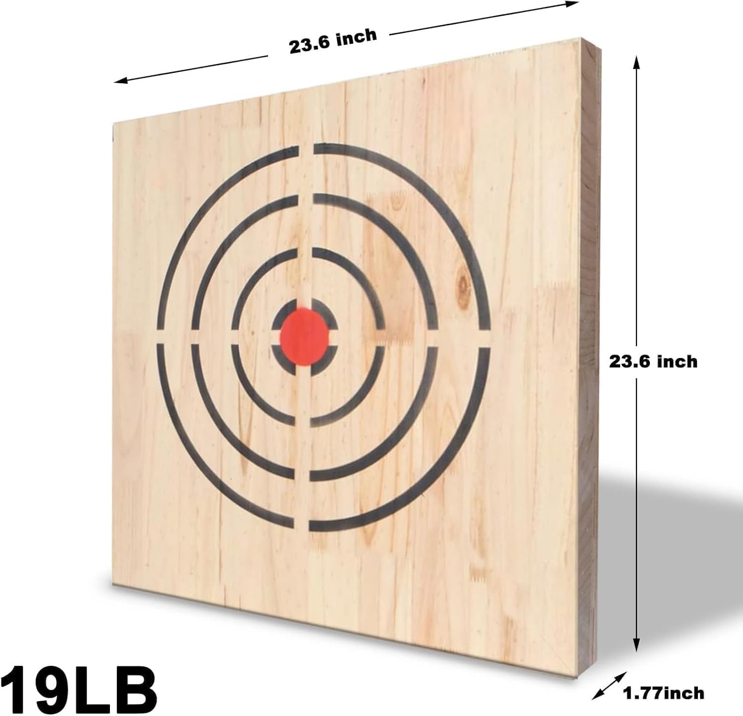 Axe Throwing Wooden Target with Handles & KnifeThrowing with Steel Chain (Wooden Axe Target)